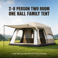 Camping tent,villa tent,2-8 person tent,rainproof breathable tent,outdoor beach tent,car travel tent