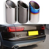 Stainless Steel Exhaust Tips Pipe Muffler For Audi A3 A4 B8 A6 C6 A5 Q5 Q7 Q3 A1 A8 Tailpipe Car Accessories