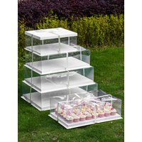 Extra Large Rectangular Cake Box with Paper Cups Graduation Season 30 Pieces Children's College Entrance Exam Packaging Box