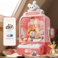 Mini Electronic Claw Machine for Kids - Plush Doll & Candy Prize Grabber with Game Coins for Party Birthdays