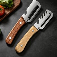 Kitchen Fruit Knife Peeler Stainless Steel Vegetable Peeler Wooden Handle Peeling and Slicing Fruits and Vegetables Kitchen Tool