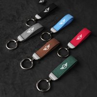 Suede Leather Car Styling Keychain Charm Pendant Metal Keyring For Mini Cooper One JCW F54 F55 F56 F57 F60 R50 R52 R53 R55 R56