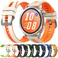 Quick Release 22mm Two-Tone Sport Silicone Band For HUAWEI WATCH GT Runner 2 Replacement Strap For HUAWEI GT6 GT5 GT4 GT3 46mm