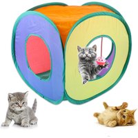 Square Cat Rainbow Tunnel Store Folding Pet Drill Bucket Cat Toys