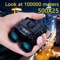 500X25 HD Powerful Binoculars 100000M Long Range Folding Mini Telescope FMC Optics For Outdoor Camping Travel Hunting Sports