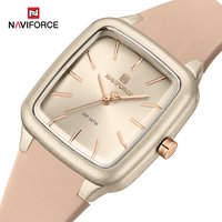 NAVIFORCE Luxury Square Watch for Woman Waterproof Luminous Ladies Watch TPU Strap Quartz Women's Watches Female Reloj