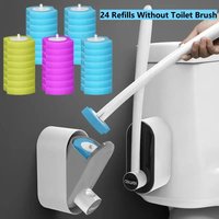 24PCS Disposable Toilet Brush Heads Sponges Replacement Head Refills Upgraded Cleaning Toilet Bathroom WC Accessories Tools