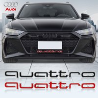 Emblemat 3D ABS na przednią kratkę grilla samochodowego, ozdobny znaczek Quattro, akcesoria do Audi S A3 A4 B8 8P 8V A6 C7 A5 Q5 B7 B6 B9 Q7 A1