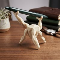 Unique Alien Rock Shaped Pen Holder 3D Print Figurine Cute Stationery Organizer Geometric Desk Decor for Office Home Gift