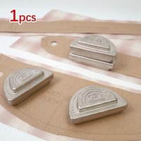 Plutreas Stackable Half - Circle Iron Pattern Weights 1PC | Multipurpose Tool for Sewing, Drawing & Writing