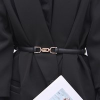 Modna, obcisła klamra ze stopu skóry PU Niestandardowy projekt marki Cienki, obcisły pasek ze sztucznej skóry do sukienki jeansowej