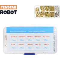 120Pcs M3 Brass Standoff Spacer PCB Board Hex Screws Nut Assortment Kit Female-Female Spacers Male-Female Spacers