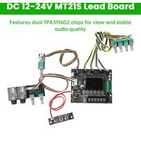 12-24V MT21S 2.1 Channel Bluetooth 5.0 TPA3116D2 Amplifier Board 50W+50W+100W With Dual MIC Inputs AUX/USB for KTV Sound Systems