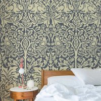 William Morris Brer Rabbit Wallpaper,Powder Blue,17th Century Italian Silk Inspired Wall Mural For Home Decor,Or Un-paste Wall
