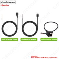 Radxa ROCK S0 Expansion Cable-4Pin to Ethernet Adapter | 4Pin to USB-A Male | 4Pin to USB-A Female | 3in1 Cables Kit for ROCK S0