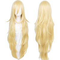 Linfairy Long Blonde Rachel Wig Halloween Cosplay Costume Wig for Women synthetic Wig