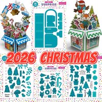 Christmas Element Metal Cutting Dies & Stamps Scrapbook Diary Decoration Stencil Embossing Template DIY Greeting Card Handmade