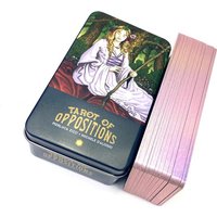Tarot Of Oppositions Cards Pink Gilded Edition Divination Tarot Deck With Paper Guidebook English Classical Board Games