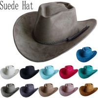 2026 Western Vegan suede hat cowboy hat jazz panama hat unisex women's hat wide brim cowboy hat women's hat cowboy hat