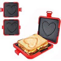 Microwave Toastie Sandwich Maker Silicone Micro Toasties Sandwich Maker with Removable Non-Stick Grill Plates for Motorhome
