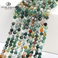 Wholesale Natural Faceted India Agate Beads 2 3 4mm Loose Spacer Seed Bead for Jewelry Making Diy Necklace Bracelet Accessory