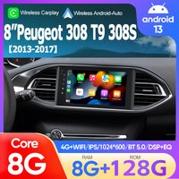 Android 13 wifi+4G For Peugeot 308 T9 308S 2013 - 2017Carplay Car Radio Navigation GPS Multimedia Video Player BT Stereo auto