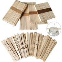 50Pcs Wooden Candle Wick Holder Wax Core Centering Device For Aromatherapy Making DIY Candle Wicks Making Tool Supplies