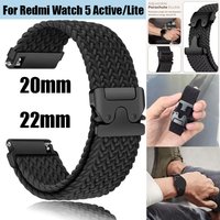 Sports Nylon Braided Loop Strap for Redmi Watch 5 Active/Lite Parachute Buckle Comfortable for Huawei Watch GT6-5-4 GT Runner 2