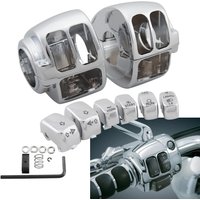 Moto Accessory Handlebar Control Switch Housing Cover Switch Button Cap For Harley Softail Dyna Sportster 1200 883 Touring