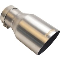 MILLTEK SPORT Car Exhaust nozzle 304 Stainless Steel Angle Cut Silvery brushed single tube On Tailpipe 2.5 inches 4.5 inches