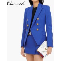 2025 Spring and Autumn New Fashion Professional OL Women's Suit Jacket Top A Line Short Skirt Set Temperament Two-piece Set