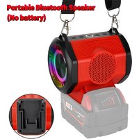 Portable Speaker For Milwaukee 18V Battery With USB Type-C Port Bluetooth-compatible Speaker for Camping & Parties (No Battery)
