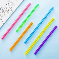 High Quality Plastic Triangular Ruler Transparent 3-Sided Scale Measuring Tool 15/20cm Prism Scale Ruler School Office