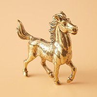 Miniature Bronze Statue, Pure Copper Desktop Decoration Brass Horse Figurine Sculpture, Animal Statue
