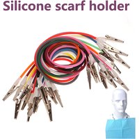 1PCS Dental Autoclavable Bib Clips Chain Napkin Holder Baby Silicone Patient Clips Scarf Dentist Tools