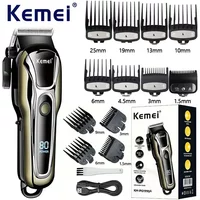 Kemei KM-PG1990A USB Rechargeable Electric Hair Clipper Professional Cordless Men Hair Trimmer Men's Hair Cutting Machine Barber