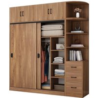Hot Sale 3 Doors White Cheap Modern Girls Bedroom Furniture Wardrobes Combination with Storage Closet Cabinet