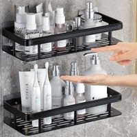 Washroom Shampoo Storage Rack Wall-mounted Hole-free Bath Washbasin Wall Corner Shower Gel Shelf Multi-functional Kitchen Rack