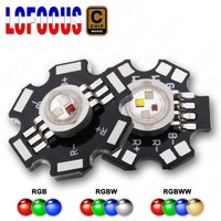 10pcs Colorful 3W 4W 9W 12W RGB RGBW RGBWW LED Chip with PCB Red Green Blue Warm Cool White For DJ DMX Stage Light Source Beads