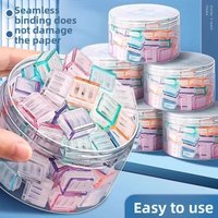 Candy Transparent Push Clip Colorful A4 Loose Leaf Push Clip Anti Roll Paper Fixed Storage Clip for School Office Stationery