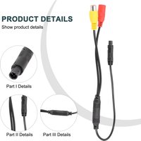 1Pcs Car Camera Signal Harness Reverse Backup Rear View CVBS Female Connector Signal Power Adapter Wire Harness Accessories