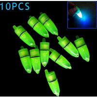 〔CC33〕10 Pcs/Set Fishing Rod Bell Alarm LED Luminous Fishing Bells Alarm Clip Plastic Night Fishing Rod Tip Led Light Bell Bite