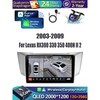 Android 16 wifi+4G Carplay AUTO Car Radio For Lexus RX300 RX330 RX350 RX400H 2003 -2009 Navigation GPS Player Stereo Multimedia