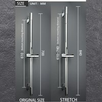 Adjustable Shower Bar Lifting Rod Extendable Wall Mount Shower Column 3 Spray Shower Head Chrome Bathroom Shower Riser Slide Bar