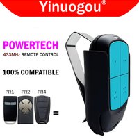 New Powertech Gate Remote Control Powertech PR1 PR2 PR4 Remote Control for Electric Gate 433.92MHz Rolling Code With Visor Clip