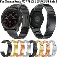 QuickFit 20 22 26mm Edelstahlarmbänder für Garmin Epix Enduro 3 Tactix 7 Pro Delta Descent mk3i mk2 Fenix 9 8 Pro Uhrenarmband