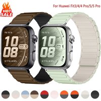 Magnetic Silicone Strap for Huawei Watch Fit 4Pro 5Pro Smartwatch Wristband Bracelet for Huawei Watch Fit 3 4 5 Sport Soft Band
