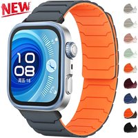 Magnetic Silicone Straps for Huawei Watch Fit 4/Fit 3 Sports Bracelet Replacement Wristband for Huawei Watch Fit 4 Pro/4 Correa