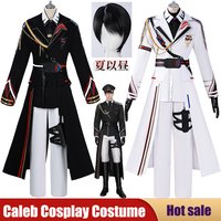 Anime Love and Deepspace Cosplay Costume Caleb Executive Officer Colonel Uniform Hat Wig Suit Party Role Play Suits For Men