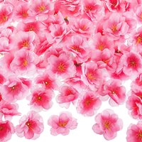 100 Pcs Artificial Cherry Blossom Heads Silk Cloth Petals Mini Cherry Flowers Petals DIY Accessories Home Wedding Party Decor